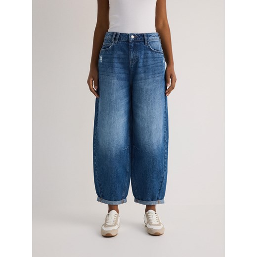 Reserved - Jeansy balloon fit - niebieski Reserved 44 okazja Reserved
