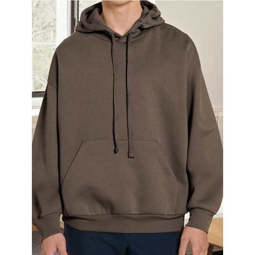 Sinsay - Bluza hoodie comfort fit - brązowy ze sklepu Sinsay w kategorii Bluzy męskie - zdjęcie 186004182
