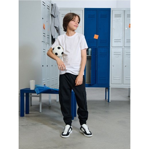 Sinsay - Spodnie loose - czarny Sinsay 152 (11-12 l) Sinsay