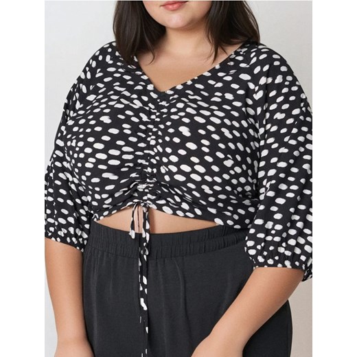 Sinsay - Bluzka z bufiastymi rękawami - wielobarwny ze sklepu Sinsay w kategorii Bluzki damskie - zdjęcie 186004272