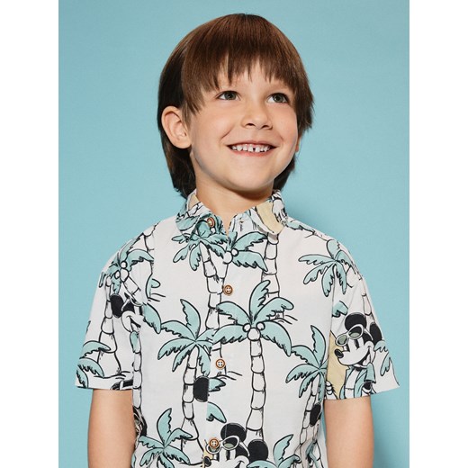 Reserved - Koszula Mickey Mouse - złamana biel Reserved 104 (3-4 lata) okazja Reserved