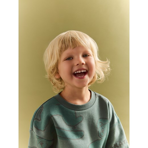 Reserved - Bluza z nadrukiem - morski ze sklepu Reserved w kategorii Bluzy chłopięce - zdjęcie 186005103