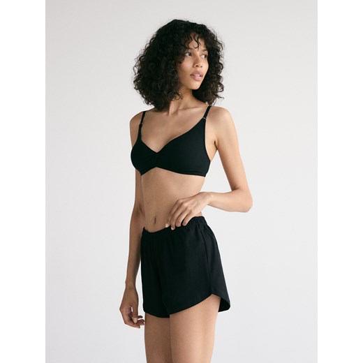 Reserved - Szorty piżamowe 2 pack - czarny ze sklepu Reserved w kategorii Piżamy damskie - zdjęcie 186005510