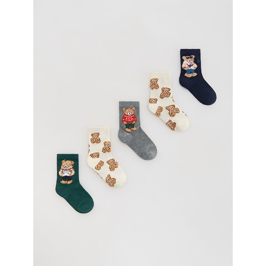 Reserved - Skarpetki 5 pack - granatowy ze sklepu Reserved w kategorii Skarpetki dziecięce - zdjęcie 186006310