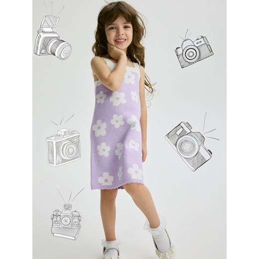 Reserved - Dzianinowa sukienka na ramiączkach - wielobarwny ze sklepu Reserved w kategorii Sukienki dziewczęce - zdjęcie 186006593