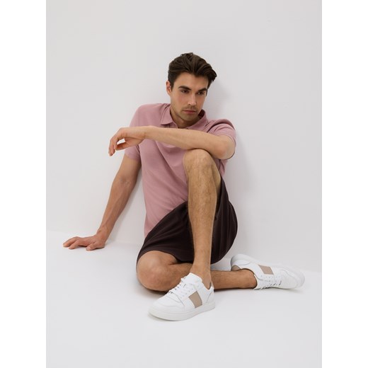 Reserved - Skórzane sneakersy - biały ze sklepu Reserved w kategorii Trampki męskie - zdjęcie 186006771