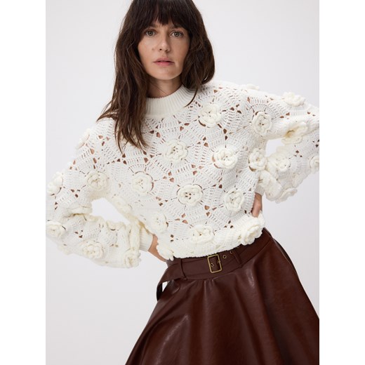 Reserved - Spódnica mini z paskiem - brązowy Reserved S Reserved