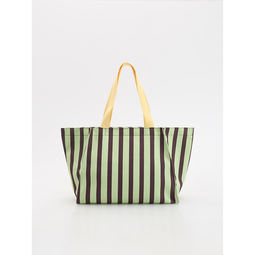 Reserved - Płócienna torebka shopper - wielobarwny - id: 328GA-MLC - marki Reserved - 186007584 Reserved - Płócienna torebka shopper - wielobarwny ze sklepu Reserved w kategorii Torebki damskie - zdjęcie 186007584