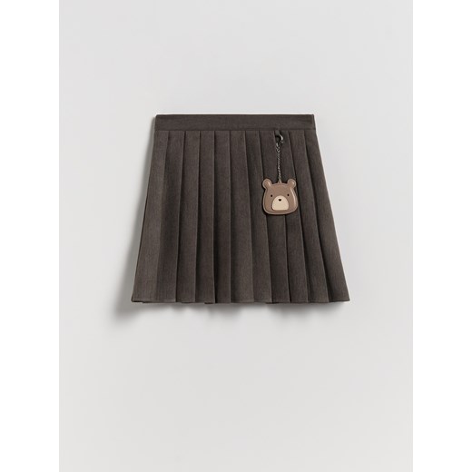 Reserved - Plisowana spódnica z zawieszką - ciemnoszary ze sklepu Reserved w kategorii Spódnice dziewczęce - zdjęcie 186008001