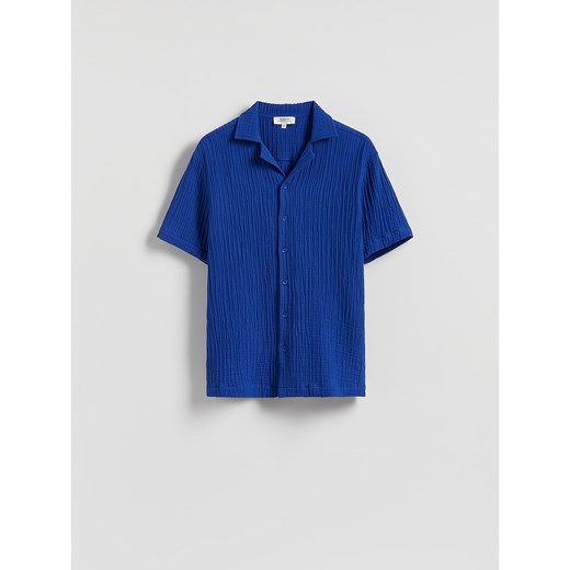 Reserved - Muślinowa koszula regular fit - niebieski ze sklepu Reserved w kategorii Koszule męskie - zdjęcie 186008102