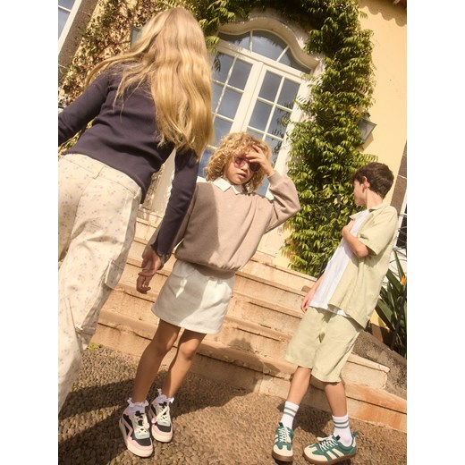 Reserved - Komplet z lnem - oliwkowy ze sklepu Reserved w kategorii Koszule chłopięce - zdjęcie 186008581