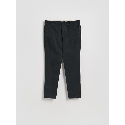 Reserved - Spodnie chino slim fit - czarny ze sklepu Reserved w kategorii Spodnie męskie - zdjęcie 186008941