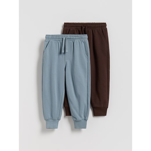 Reserved - Dresowe joggery 2 pack - ciemnobrązowy ze sklepu Reserved w kategorii Spodnie chłopięce - zdjęcie 186009050