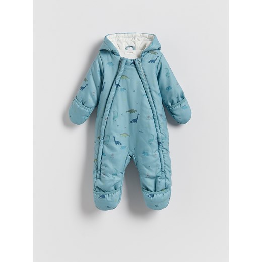 Reserved - Ocieplany kombinezon z kapturem - niebieski - id: 514BF-55X - marki Reserved - 186009220 Reserved - Ocieplany kombinezon z kapturem - niebieski ze sklepu Reserved w kategorii Odzież dla niemowląt - zdjęcie 186009220