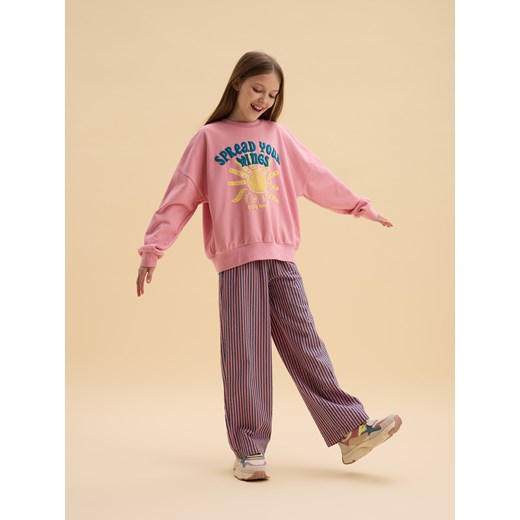 Reserved - Bluza z nadrukiem - różowy ze sklepu Reserved w kategorii Bluzy dziewczęce - zdjęcie 186009500