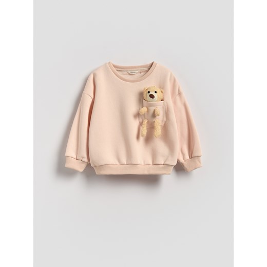 Reserved - Bluza z aplikacją 3d - złamana biel - id: 590GT-01X - marki Reserved - 186009862 Reserved - Bluza z aplikacją 3d - złamana biel ze sklepu Reserved w kategorii Bluzy dziewczęce - zdjęcie 186009862