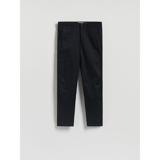 Reserved - Bawełniane spodnie chino slim - czarny ze sklepu Reserved w kategorii Spodnie męskie - zdjęcie 186009922