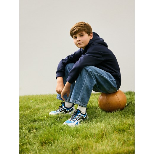 Reserved - Sneakersy z odblaskowymi elementami - niebieski ze sklepu Reserved w kategorii Buty sportowe dziecięce - zdjęcie 186010814