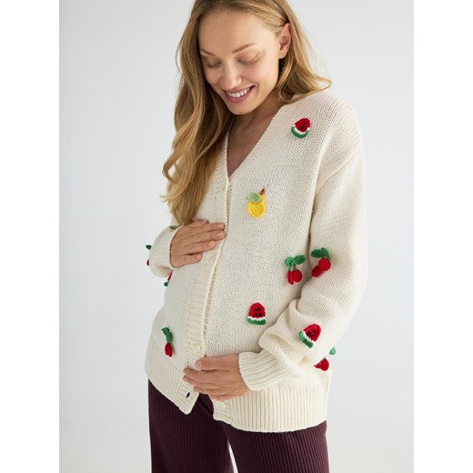 Reserved - Kardigan z ozdobną aplikacją - wielobarwny ze sklepu Reserved w kategorii Swetry damskie - zdjęcie 186011704