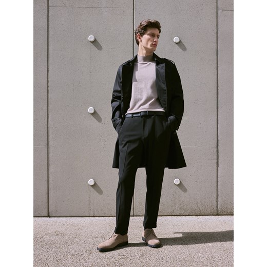 Reserved - Spodnie garniturowe z kantem - czarny ze sklepu Reserved w kategorii Spodnie męskie - zdjęcie 186011894