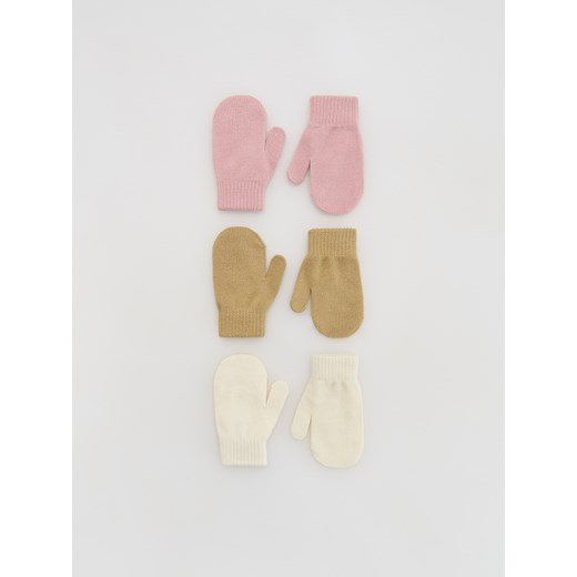 Reserved - Kolorowe rękawiczki 3 pack - wielobarwny ze sklepu Reserved w kategorii Rękawiczki dziecięce - zdjęcie 186012190