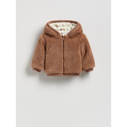 Reserved - Kurtka z imitacji baranka - brązowy ze sklepu Reserved w kategorii Odzież dla niemowląt - zdjęcie 186012210
