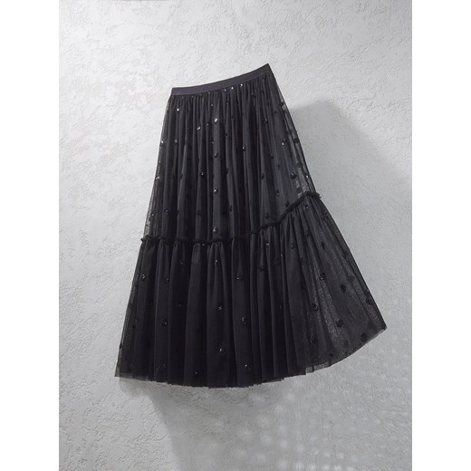 Reserved - Spódnica maxi z cekinami - czarny ze sklepu Reserved w kategorii Spódnice - zdjęcie 186012541