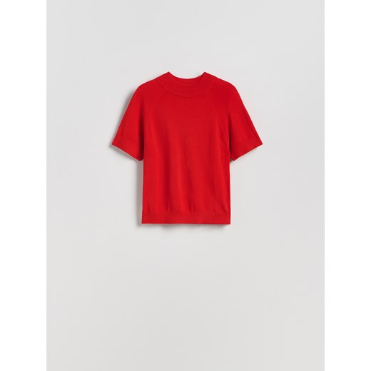 Reserved - Gładki sweter - czerwony - id: YT260-33X - marki Reserved - 186013604 Reserved - Gładki sweter - czerwony ze sklepu Reserved w kategorii Swetry damskie - zdjęcie 186013604