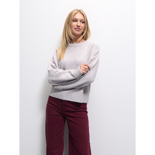 Mohito - Sweter basic - szary ze sklepu Mohito w kategorii Swetry damskie - zdjęcie 186013962
