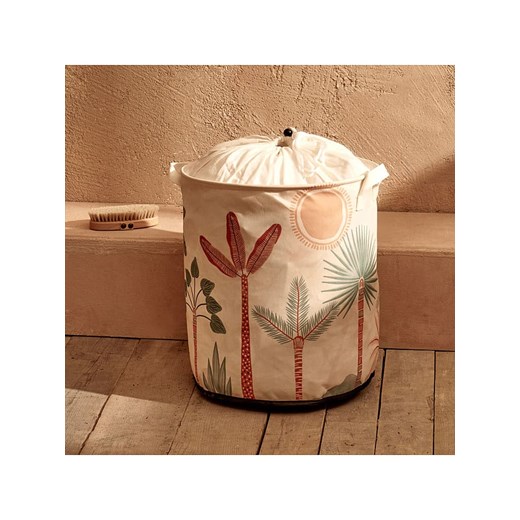 BELLA MAISON Kosz &quot;Abstract&quot; w kolorze beżowym ze wzorem na pranie - wys. 40 x Ø 36 cm ze sklepu Limango Polska w kategorii Akcesoria łazienkowe - zdjęcie 186015643