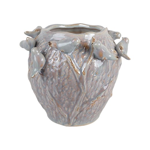 Clayre &amp; Eef Doniczka w kolorze błękitnym - wys. 25 x Ø 20 cm ze sklepu Limango Polska w kategorii Doniczki i osłonki - zdjęcie 186016110