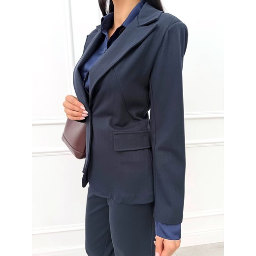 Granatowa Marynarka w Jodełkę Modnakiecka.pl 38 ModnaKiecka.pl