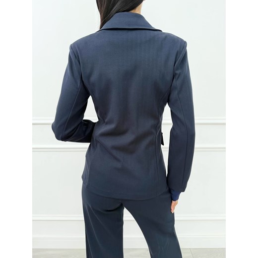 Granatowa Marynarka w Jodełkę Modnakiecka.pl 42 ModnaKiecka.pl