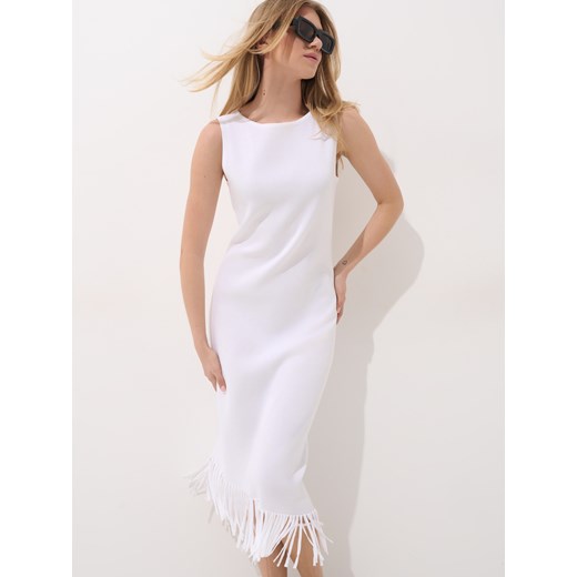 Mohito - Sukienka z frędzlami - biały ze sklepu Mohito w kategorii Sukienki - zdjęcie 186017453