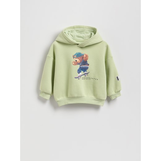 Reserved - Bluza z nadrukiem - jasnozielony ze sklepu Reserved w kategorii Bluzy chłopięce - zdjęcie 186023931