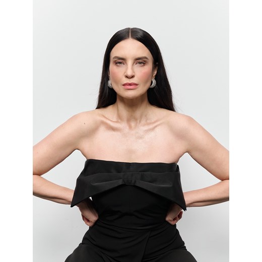 Reserved - Kombinezon z kokardą - czarny ze sklepu Reserved w kategorii Kombinezony damskie - zdjęcie 186023980