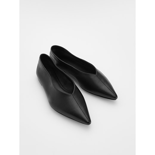 Reserved - Skórzane baleriny - czarny Reserved 40 Reserved okazyjna cena