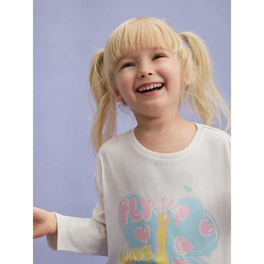 Reserved - Koszulka z nadrukiem - złamana biel Reserved 110 (4-5 lat) Reserved okazja