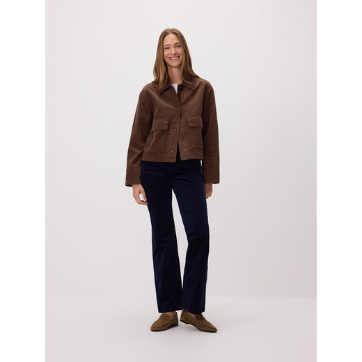 Reserved - Sztruksowe spodnie - granatowy ze sklepu Reserved w kategorii Spodnie damskie - zdjęcie 186024800
