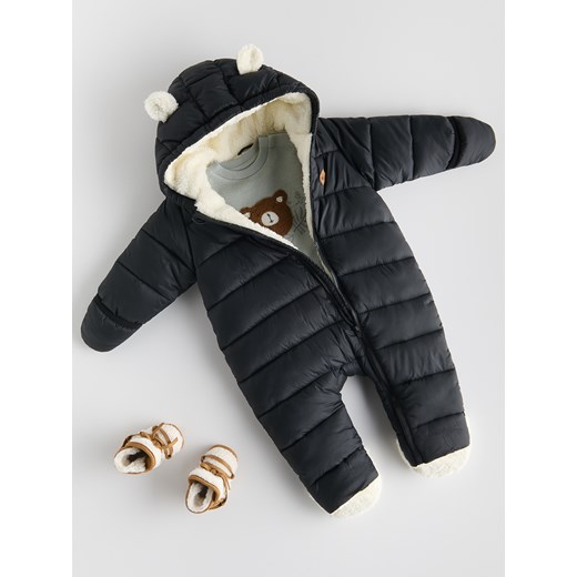 Reserved - Kombinezon z kapturem - czarny ze sklepu Reserved w kategorii Odzież dla niemowląt - zdjęcie 186024902
