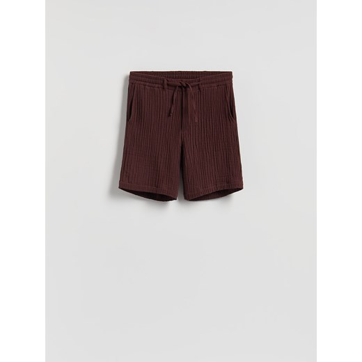 Reserved - Muślinowe szorty - bordowy ze sklepu Reserved w kategorii Spodenki męskie - zdjęcie 186024951