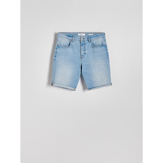 Reserved - Denimowe szorty slim - niebieski ze sklepu Reserved w kategorii Spodenki męskie - zdjęcie 186025603