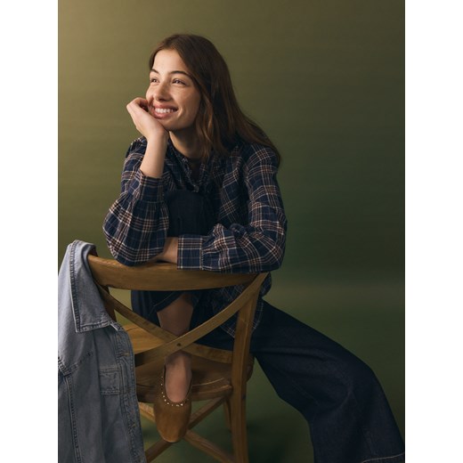 Reserved - Bawełniana koszula w kratę - wielobarwny ze sklepu Reserved w kategorii Koszule damskie - zdjęcie 186025672