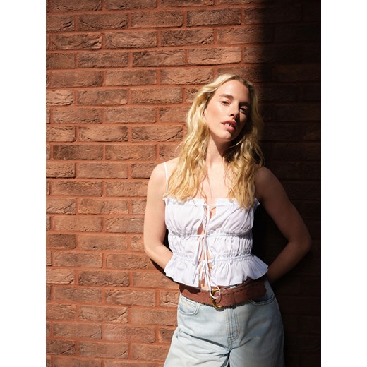 Reserved - Zamszowy pasek z klamrą - ciemnobrązowy ze sklepu Reserved w kategorii Paski damskie - zdjęcie 186025840