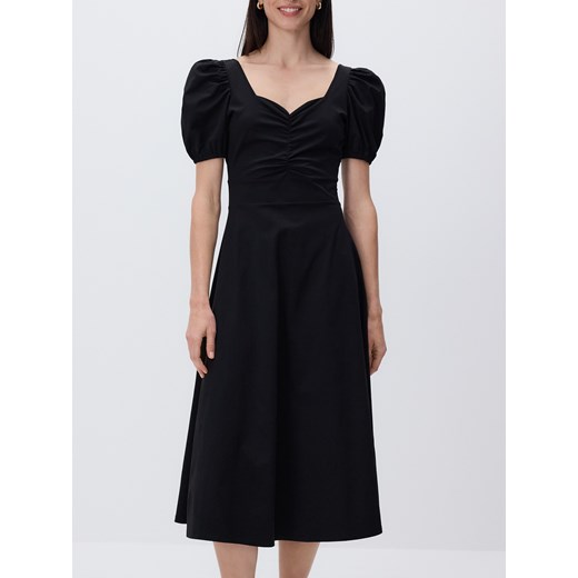 Reserved - Sukienka midi - czarny ze sklepu Reserved w kategorii Sukienki - zdjęcie 186027223