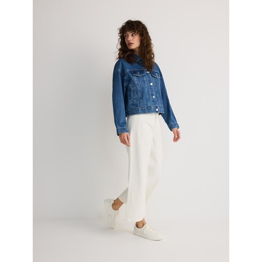 Reserved - Jeansy culotte z wysokim stanem - złamana biel ze sklepu Reserved w kategorii Jeansy damskie - zdjęcie 186027343