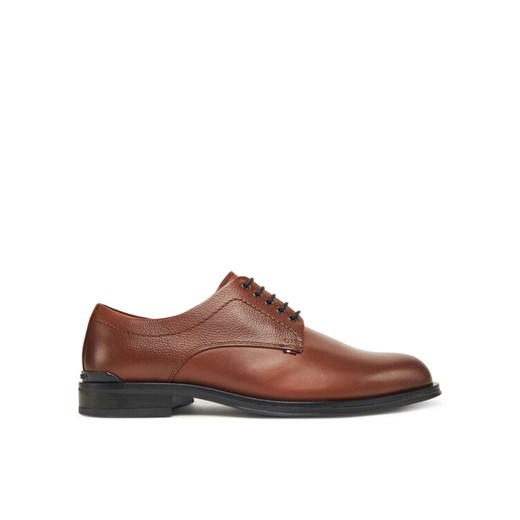 Tommy Hilfiger Półbuty Corporate Hilfiger FM0FM05581 Brązowy ze sklepu MODIVO w kategorii Buty eleganckie męskie - zdjęcie 186028580