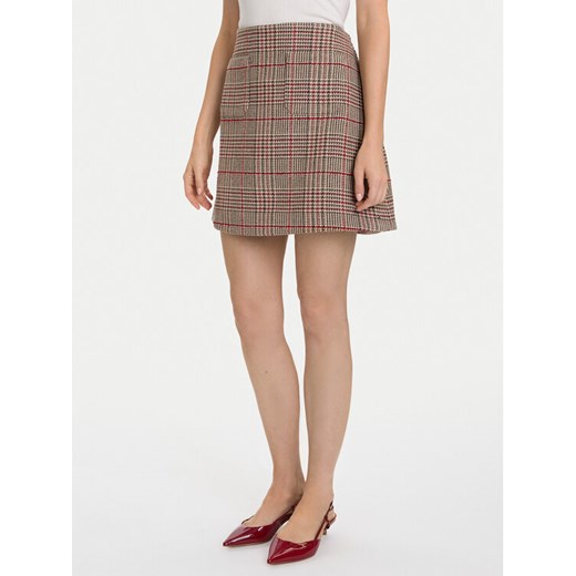 Tommy Hilfiger Spódnica mini Seasonal WW0WW48265 Beżowy Regular Fit ze sklepu MODIVO w kategorii Spódnice - zdjęcie 186028672