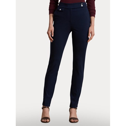 LAUREN RALPH LAUREN Spodnie materiałowe 200980023002 Granatowy Straight Fit ze sklepu MODIVO w kategorii Spodnie damskie - zdjęcie 186028714