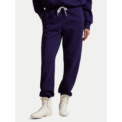 Polo Ralph Lauren Spodnie dresowe 211971700008 Granatowy Tapered Fit ze sklepu MODIVO w kategorii Spodnie damskie - zdjęcie 186028880